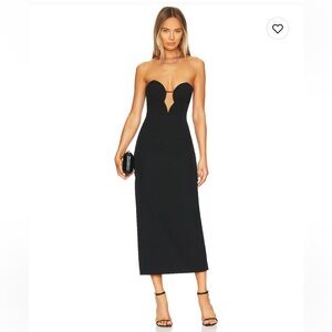 REVOLVE Black Midi Dress